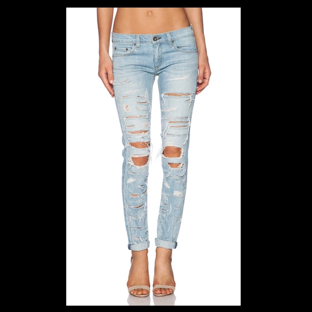 rag & bone Thrasher jean, distressed, destroyed, Size 28